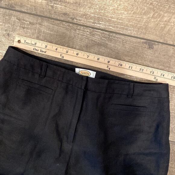 TALBOTS PETITES Black Irish Linen Capri Pants Size 10 - Picture 5 of 8